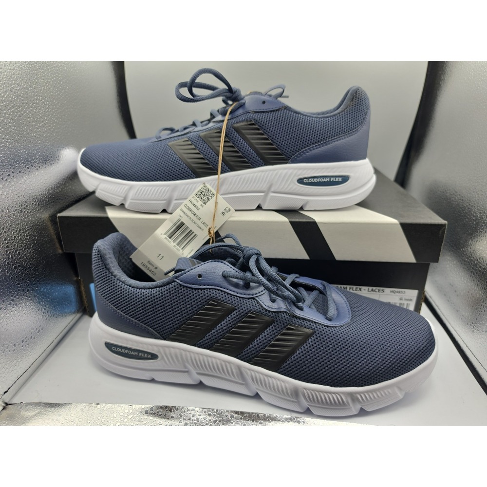 Adidas: Cloudfoam Flex Laces Sz 11 (HQ4853) Men’s Walking Shoes [Navy/Wide] NEW